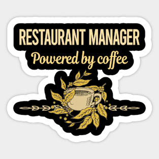 Powered By Coffee Restaurant Manager Sticker